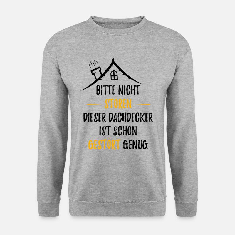DACHDECKER - Unisex Pullover - Weißgrau meliert