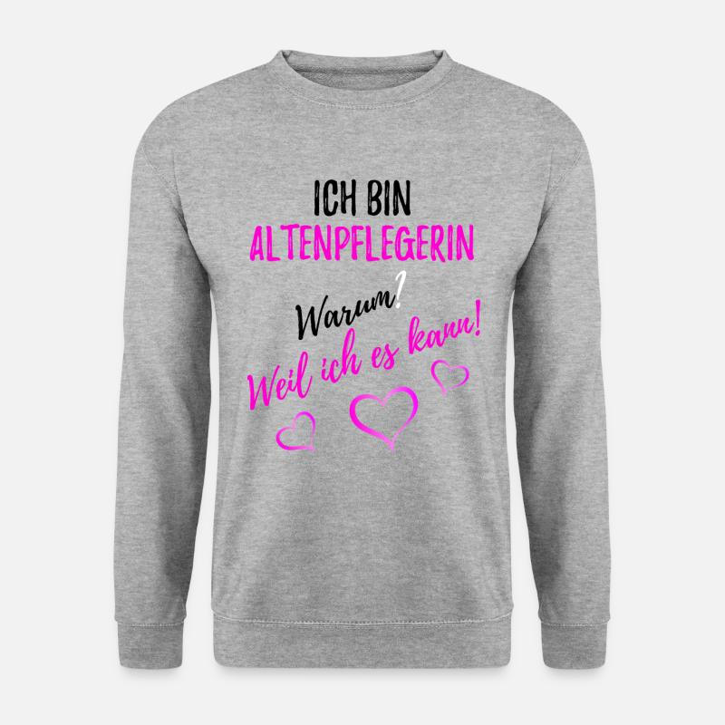 Altenpflegerin - Pflege - Unisex Pullover - Weißgrau meliert