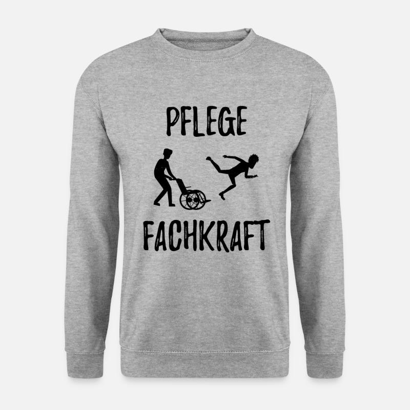 Altenpfleger - Pflege - Unisex Pullover - Weißgrau meliert
