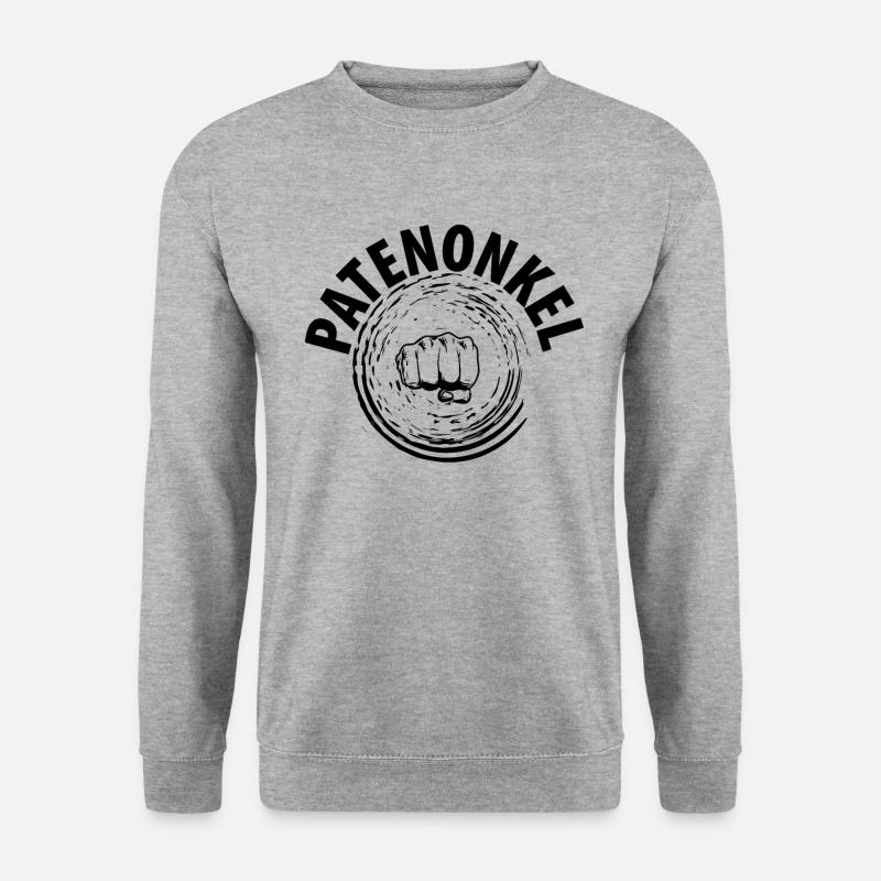 Patenonkel - Taufgeschenk - Unisex Pullover - Weißgrau meliert