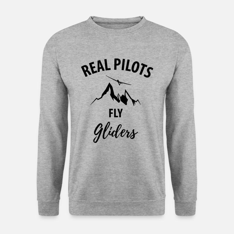 Glider gliding glider pilot pilot - Unisex Sweatshirt - salt & pepper