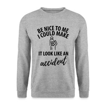 Cadeau drôle de physiothérapeute disant drôle - Sweat-shirt Unisexe - gris chiné - Devant - Alina (178cm) & Michal (187cm)