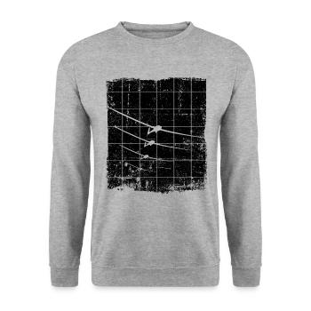 Glider pilot glider flying glider - Unisex Sweatshirt - salt & pepper - Front - Alina (178cm) & Michal (187cm)