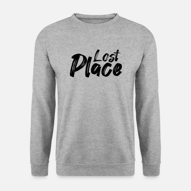Lost Places Explorer Vintage Retro Geschenk - Unisex Pullover - Weißgrau meliert