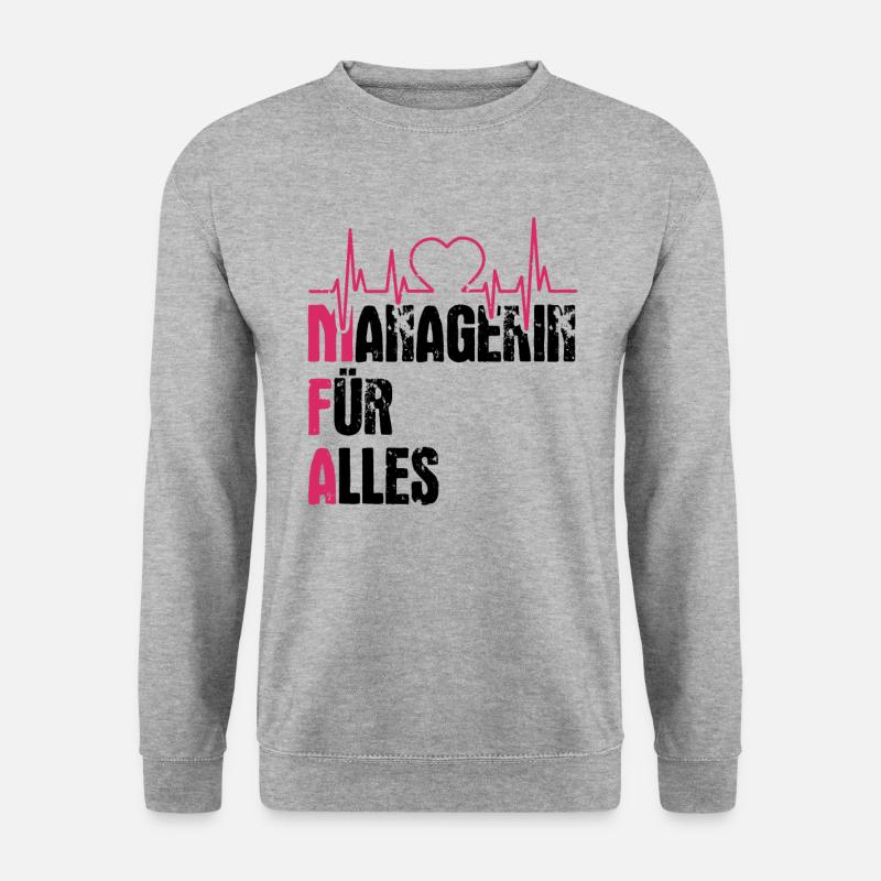 MFA Arzthelferin lustiger Spruch Mediziner - Unisex Pullover - Weißgrau meliert