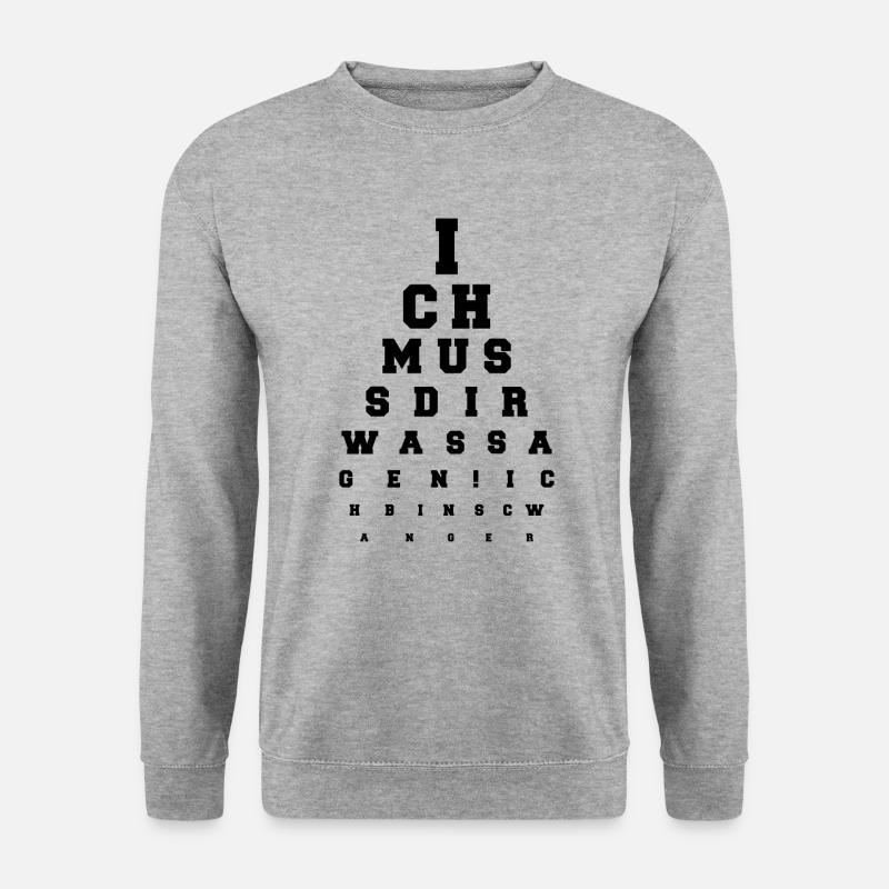 Ich bin Schwanger Sehtest Werdende Mutter - Unisex Pullover - Weißgrau meliert