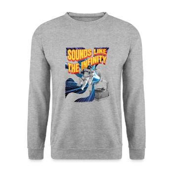 ElementTextsMusicAstronaut Design - Unisex Sweatshirt - salt & pepper - Front - Alina (178cm) & Michal (187cm)