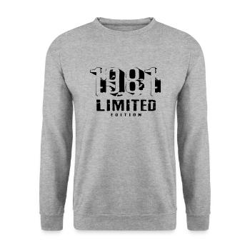 41e anniversaire Édition limitée 1981 41 ans - Sweat-shirt Unisexe - gris chiné - Devant - Alina (178cm) & Michal (187cm)