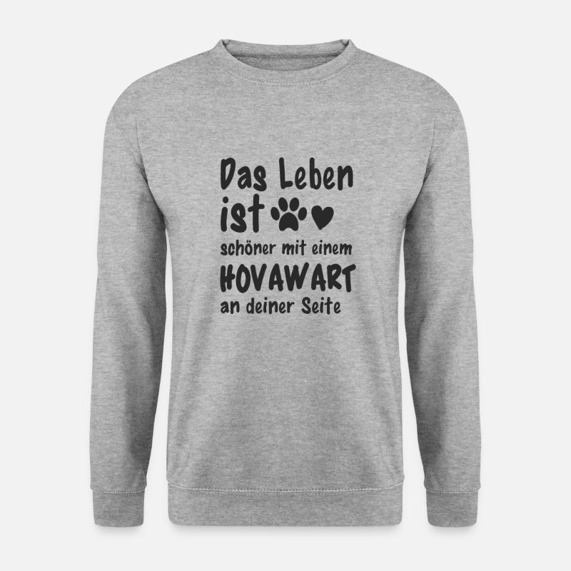Hovawart Hund Hundehalter - Unisex Pullover - Weißgrau meliert