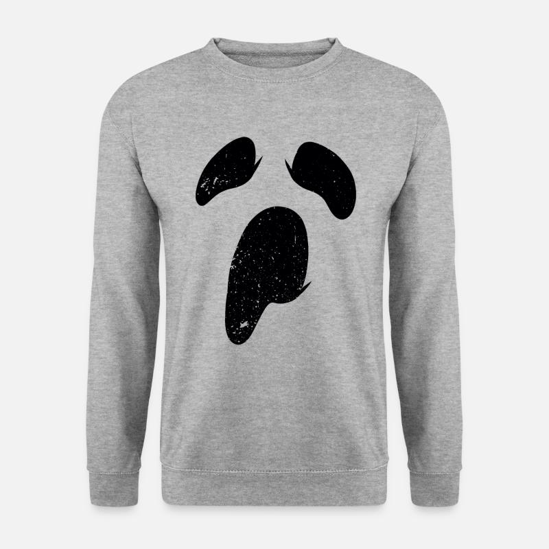 Geister Kostüm Gespenst Halloween Geist - Unisex Pullover - Weißgrau meliert