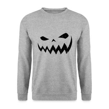 Costume de citrouille d’Halloween - Sweat-shirt Unisexe - gris chiné - Devant - Alina (178cm) & Michal (187cm)
