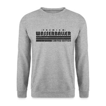Wasserball Limited Edition Wasserballspieler - Unisex Pullover - Weißgrau meliert - Vorne - Alina (178cm) & Michal (187cm)
