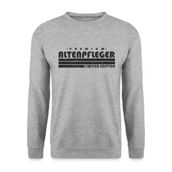Altenpfleger Limited Edition Altenpflegerin - Unisex Pullover - Weißgrau meliert - Vorne - Alina (178cm) & Michal (187cm)