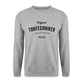 Tontechniker Limited Edition - Unisex Pullover - Weißgrau meliert - Vorne - Alina (178cm) & Michal (187cm)