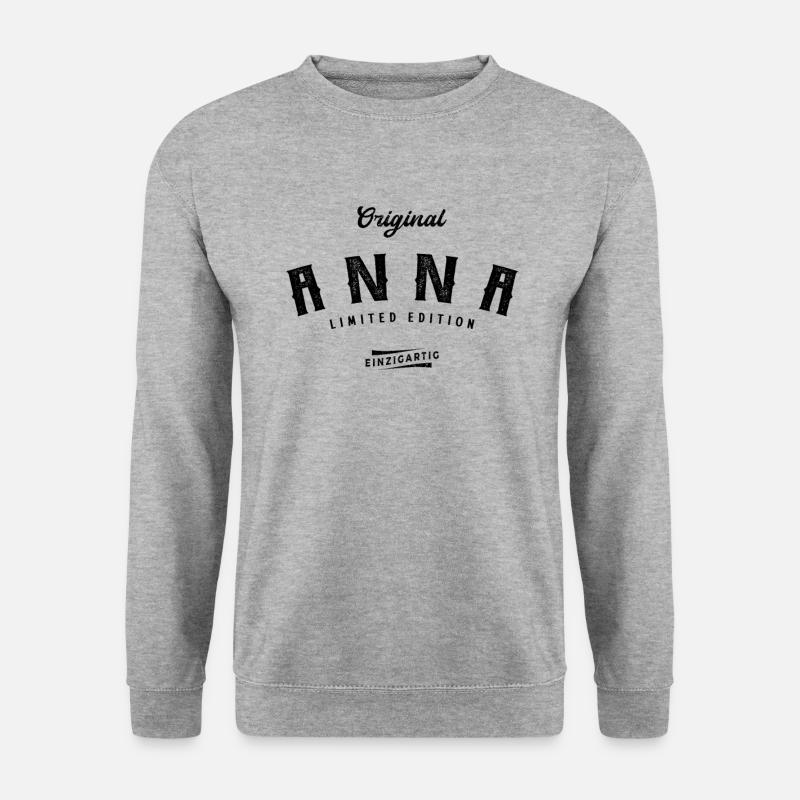 Anna Limited Edition - Unisex Pullover - Weißgrau meliert
