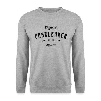 Fahrlehrer Limited Edition Lustiges Fahrschule - Unisex Pullover - Weißgrau meliert - Vorne - Alina (178cm) & Michal (187cm)