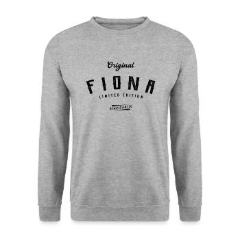 Fiona Limited Edition - Unisex Pullover - Weißgrau meliert - Vorne - Alina (178cm) & Michal (187cm)