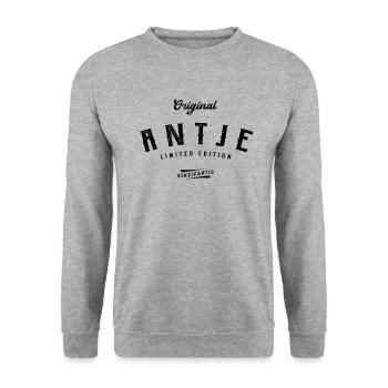 Antje Limited Edition - Unisex Pullover - Weißgrau meliert - Vorne - Alina (178cm) & Michal (187cm)