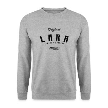 Lara Limited Edition - Unisex Pullover - Weißgrau meliert - Vorne - Alina (178cm) & Michal (187cm)