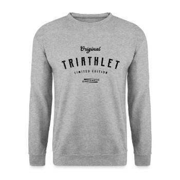 Triathlet Limited Edition Triathleten - Unisex Pullover - Weißgrau meliert - Vorne - Alina (178cm) & Michal (187cm)