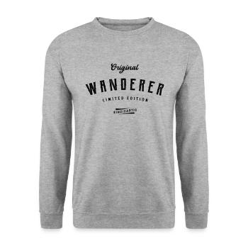 Wandern Limited Edition Lustiges - Unisex Pullover - Weißgrau meliert - Vorne - Alina (178cm) & Michal (187cm)