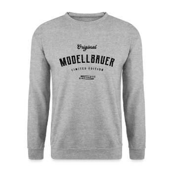 Modellbauer Limited Edition Lustiges Modellbau - Unisex Pullover - Weißgrau meliert - Vorne - Alina (178cm) & Michal (187cm)