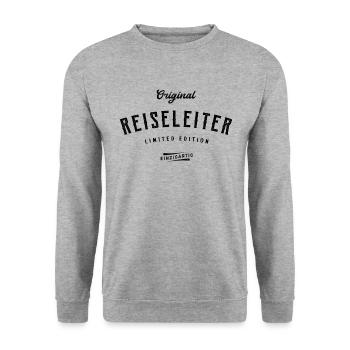 Reiseleiter Limited Edition Lustiges Reiseleitung - Unisex Pullover - Weißgrau meliert - Vorne - Alina (178cm) & Michal (187cm)