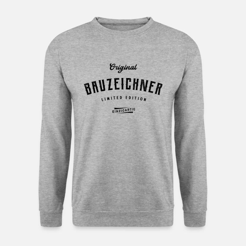 Bauzeichner Limited Edition - Unisex Pullover - Weißgrau meliert