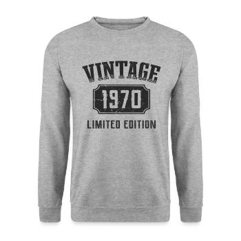 52 Jahre 52. Geburtstag Limited Edition 1970 - Unisex Pullover - Weißgrau meliert - Vorne - Alina (178cm) & Michal (187cm)