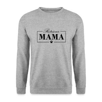 Golden Retriever Mama Hunde Hundemama - Unisex Pullover - Weißgrau meliert - Vorne - Alina (178cm) & Michal (187cm)