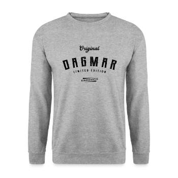 Dagmar Limited Edition - Unisex Pullover - Weißgrau meliert - Vorne - Alina (178cm) & Michal (187cm)