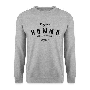 Hanna Limited Edition - Unisex Pullover - Weißgrau meliert - Vorne - Alina (178cm) & Michal (187cm)