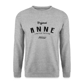 Anne Limited Edition - Unisex Pullover - Weißgrau meliert - Vorne - Alina (178cm) & Michal (187cm)
