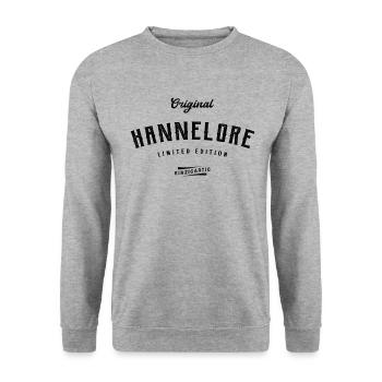 Hannelore Limited Edition - Unisex Pullover - Weißgrau meliert - Vorne - Alina (178cm) & Michal (187cm)
