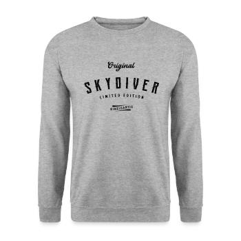 Skydiver Limited Edition Skydiving - Unisex Pullover - Weißgrau meliert - Vorne - Alina (178cm) & Michal (187cm)