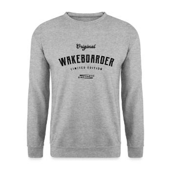 Wakeboarder Limited Edition Wakeboard Wakeboarding - Unisex Pullover - Weißgrau meliert - Vorne - Alina (178cm) & Michal (187cm)