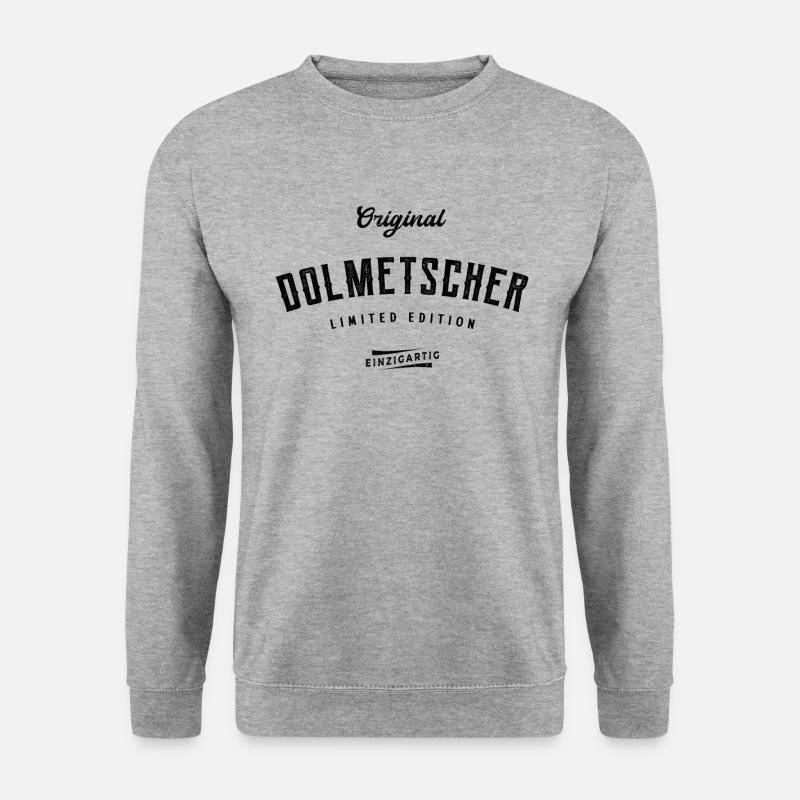 Dolmetscher Limited Edition - Unisex Pullover - Weißgrau meliert