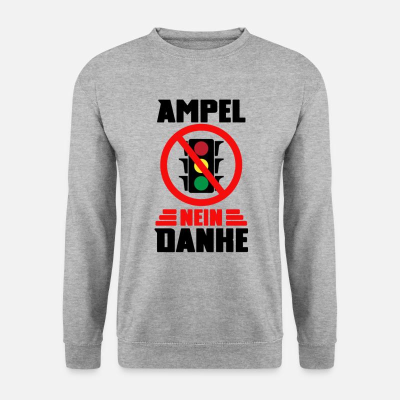 Ampel #Rücktritt der Regierung - Unisex Pullover - Weißgrau meliert