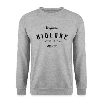 Biologe Limited Edition Lustiges Biologie - Unisex Pullover - Weißgrau meliert - Vorne - Alina (178cm) & Michal (187cm)
