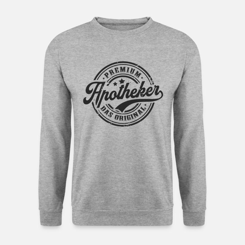 Apotheker Original Apotheke Lustiges Apothekerin - Unisex Pullover - Weißgrau meliert