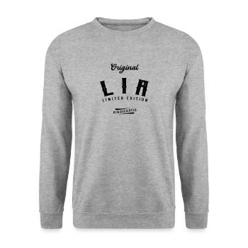 Lia Limited Edition - Unisex Pullover - Weißgrau meliert - Vorne - Alina (178cm) & Michal (187cm)