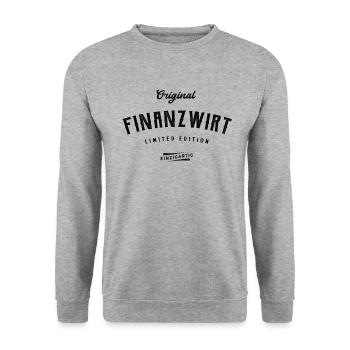 Finanzwirt Limited Edition - Unisex Pullover - Weißgrau meliert - Vorne - Alina (178cm) & Michal (187cm)