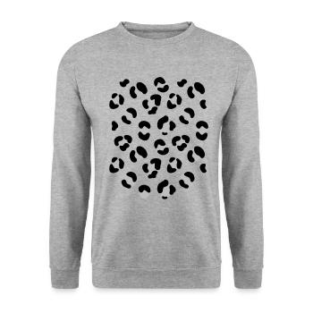 Leopard Costume Disguise - Unisex Sweatshirt - salt & pepper - Front - Alina (178cm) & Michal (187cm)