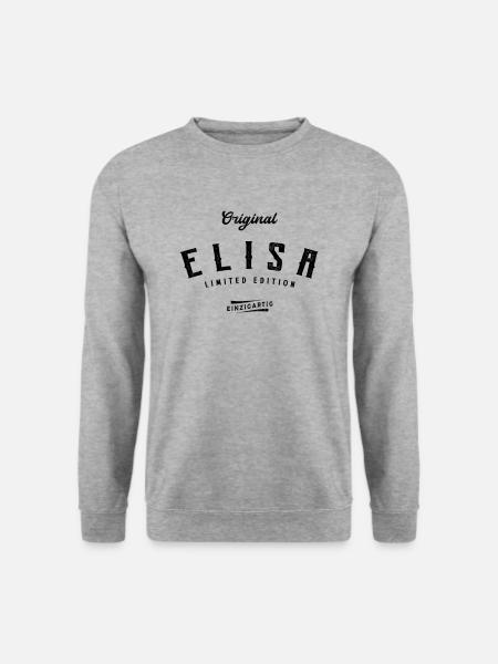 Elisa Limited Edition - Unisex Pullover - Weißgrau meliert