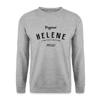 Helene Limited Edition - Unisex Pullover - Weißgrau meliert - Vorne - Alina (178cm) & Michal (187cm)
