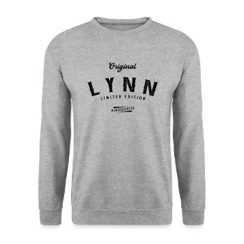 Lynn Limited Edition - Unisex Pullover - Weißgrau meliert - Vorne - Alina (178cm) & Michal (187cm)