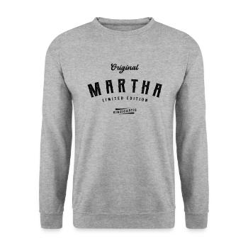 Martha Limited Edition - Unisex Pullover - Weißgrau meliert - Vorne - Alina (178cm) & Michal (187cm)