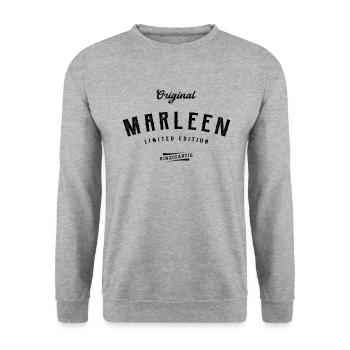 Marleen Limited Edition - Unisex Pullover - Weißgrau meliert - Vorne - Alina (178cm) & Michal (187cm)