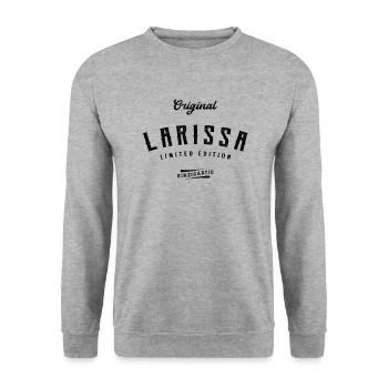 Larissa Limited Edition - Unisex Pullover - Weißgrau meliert - Vorne - Alina (178cm) & Michal (187cm)