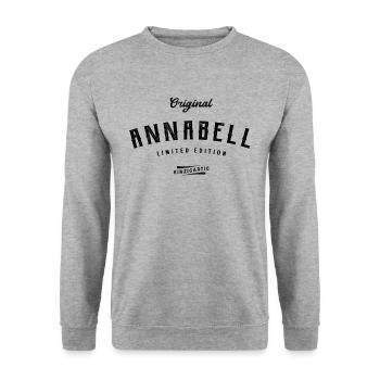 Annabell Limited Edition - Unisex Pullover - Weißgrau meliert - Vorne - Alina (178cm) & Michal (187cm)
